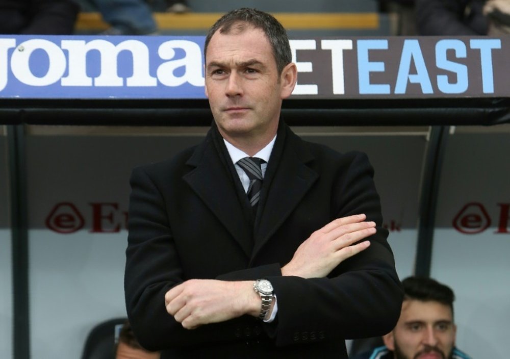 Swansea City's coach Paul Clement expects more from his side. AFP
