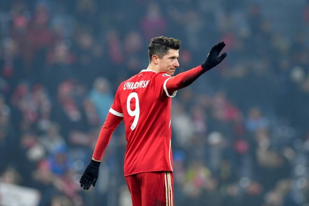 Lewandowski, objetivo del Madrid. AFP