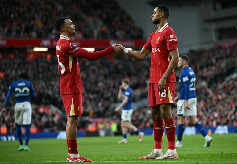 Liverpool beat Ipswich Town 4-1 at Anfield on Saturday. AFP