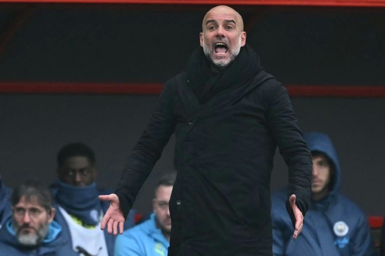 Guardiola, muy pesimista de cara al segundo envite contra el Madrid. AFP