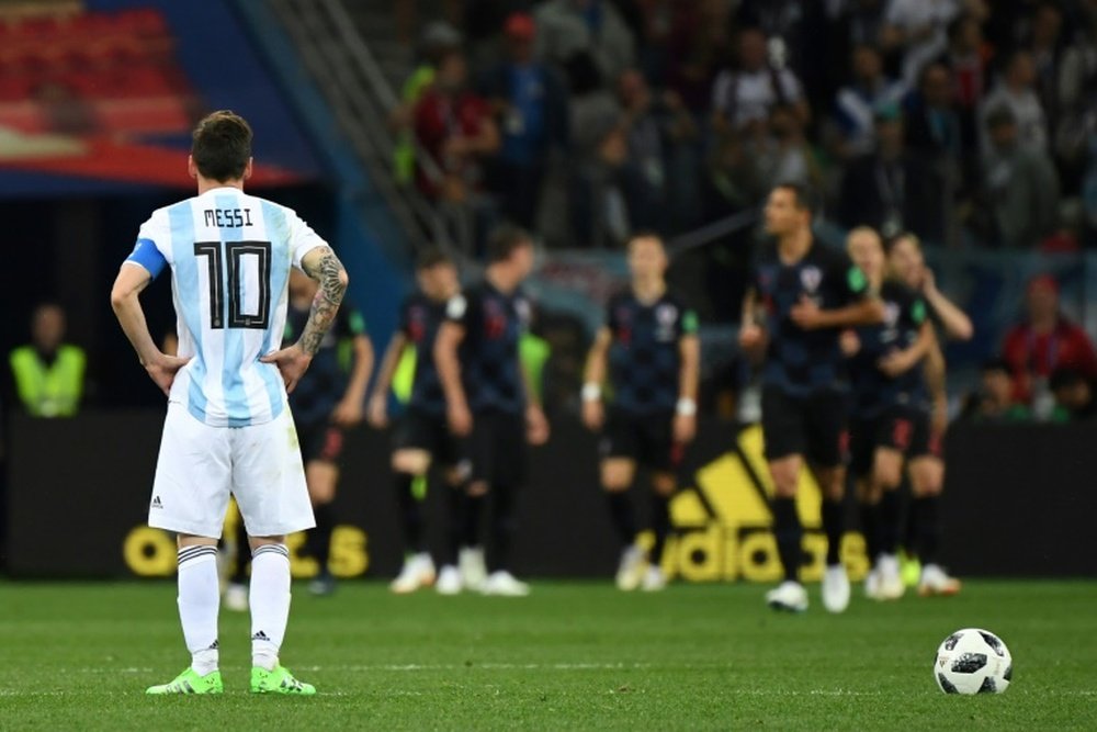 Messi pela Argentina só em 2019. AFP