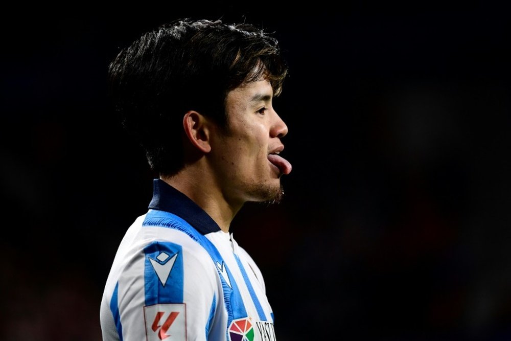 Takefusa Kubo would earn 12 million a year at Liverpool. AFP