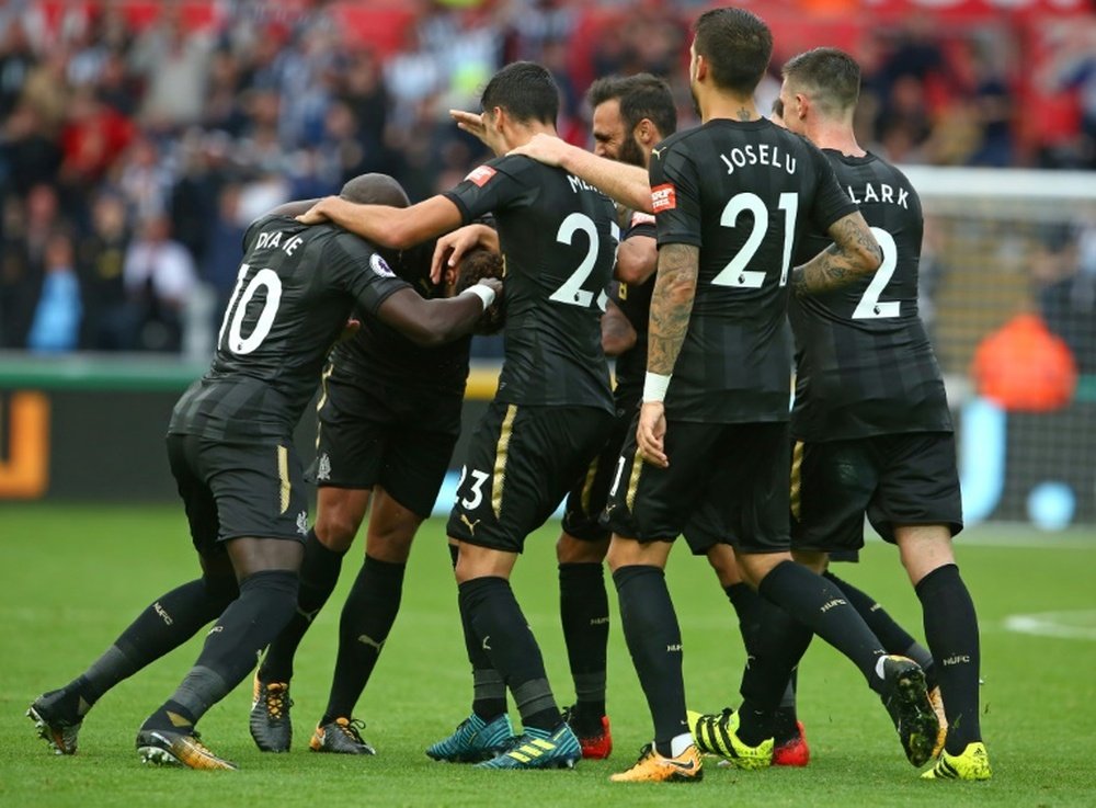 El Newcastle se impuso al Stoke City en casa. AFP