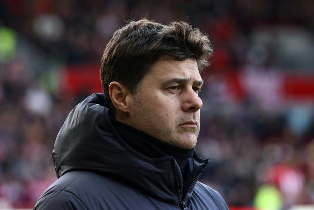 Pochettino faced angry chants from Chelsea fans after a 2-2 draw at Brentford. AFP
