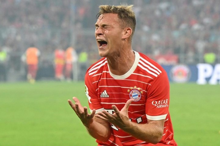 Bayern's Joshua Kimmich shows his frustration against Borussia Moenchengladbach. AFP