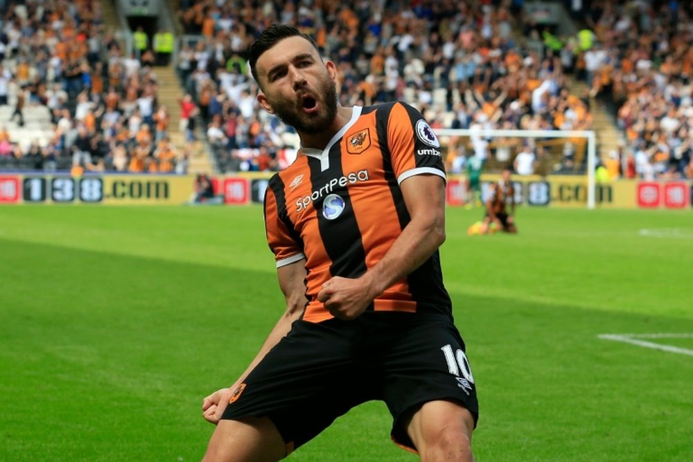 Snodgrass celebrating a goal for his side. AFP