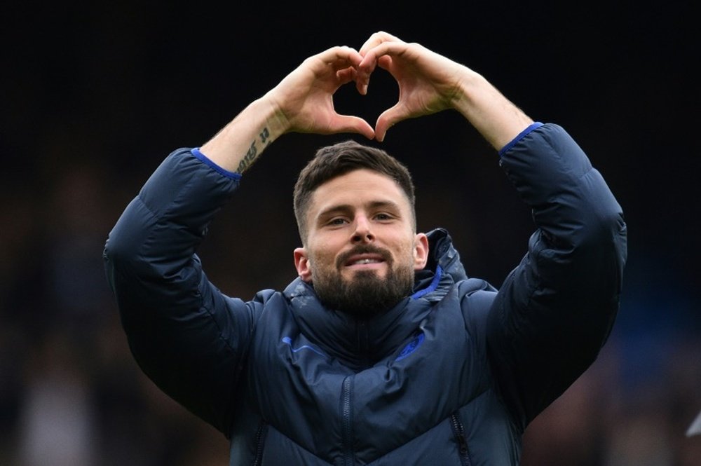 Olivier Giroud's time at Chelsea could be almost up. AFP