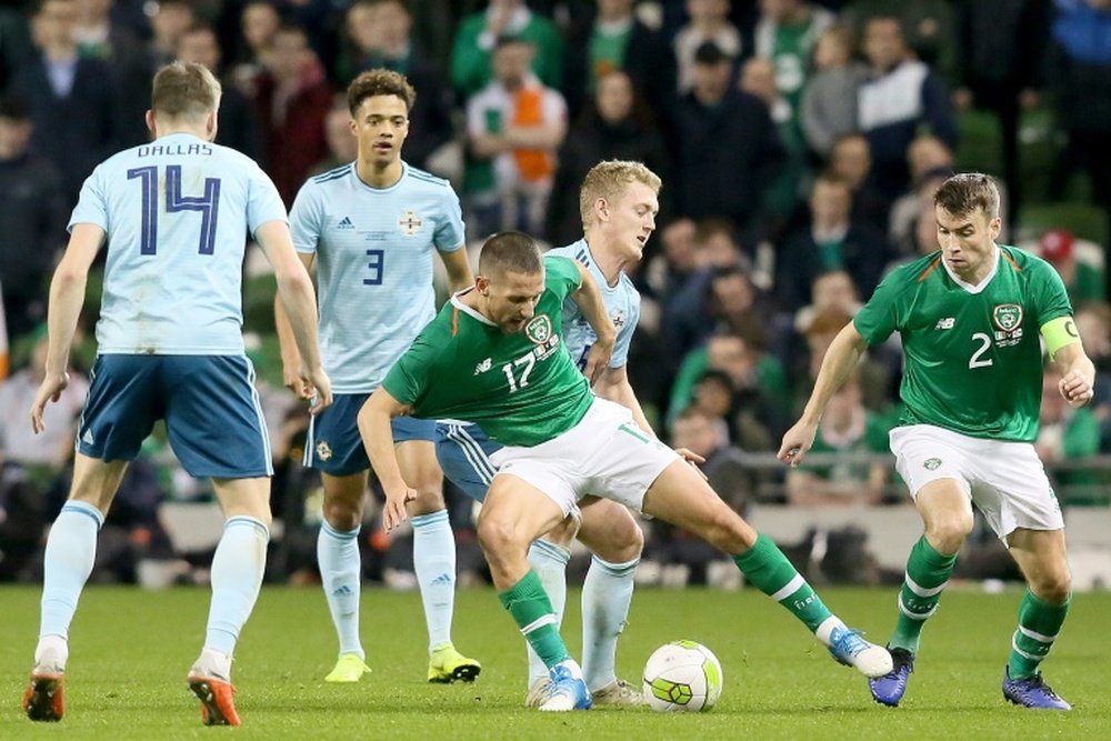 The Republic of Ireland were booed off after their 0-0 draw at home to Northern Ireland. AFP