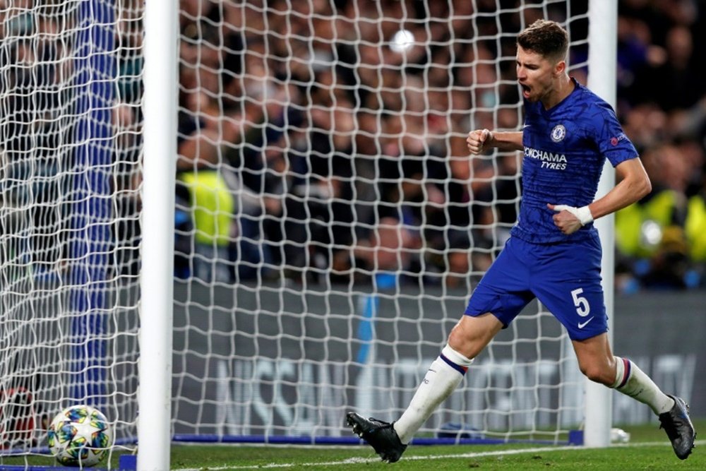 Jorginho scored twice from the spot in Chelsea's thrilling draw with Ajax. AFP