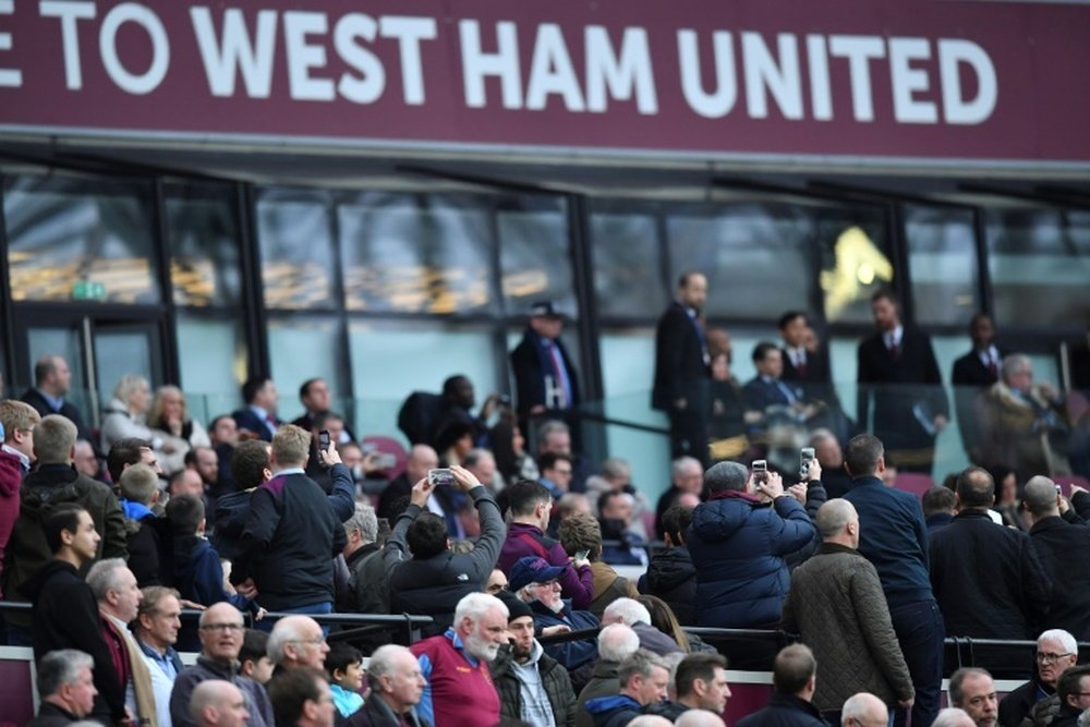 Los aficionados del West Ham se han cansado de Sullivan. AFP