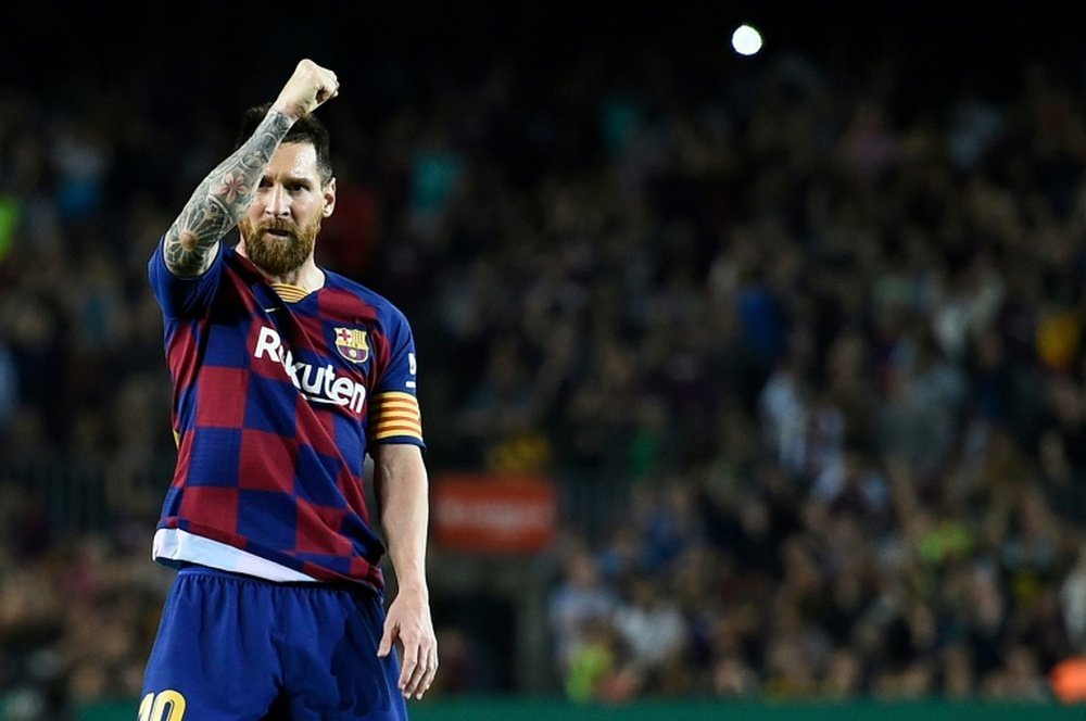 Leo Messi monopoliza la producción ofensiva del Barcelona. AFP