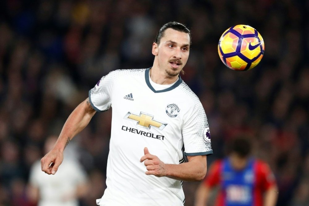 Ibrahimovic playing with the ball. AFP