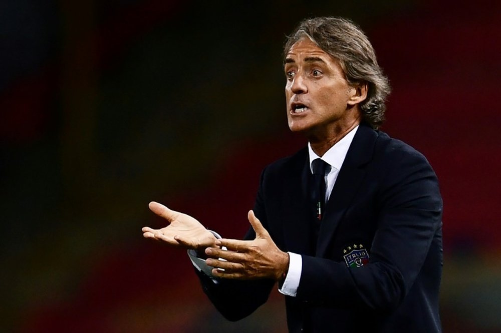 Mancini est critiqué pour ses débuts avec l'Italie. AFP