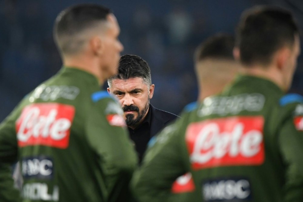 Gattuso no es el único que está en problemas en el Nápoles. AFP