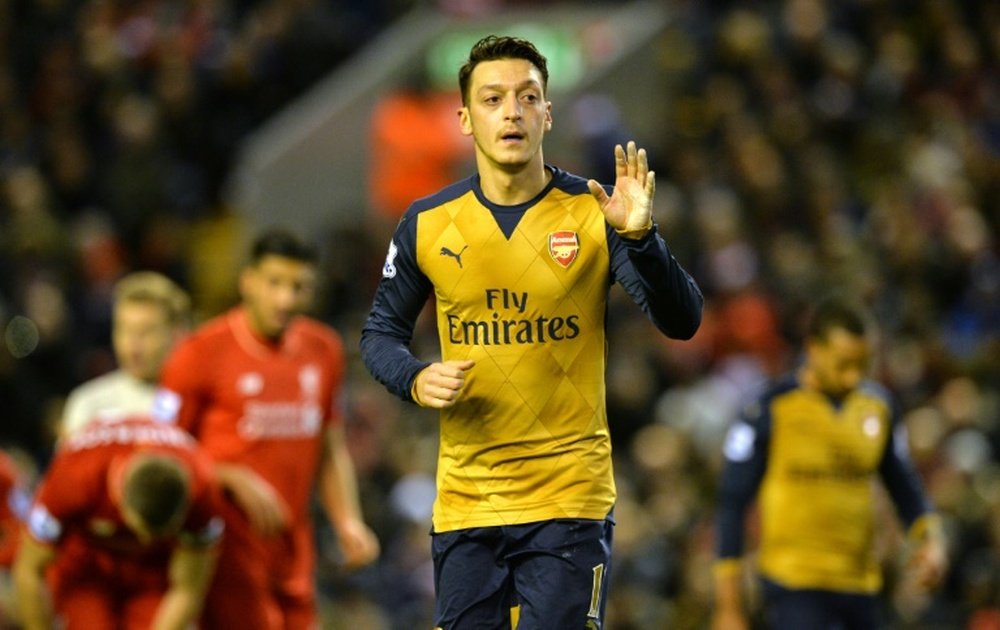 Arsenals midfielder Mesut Ozil, pictured on January 13, 2016, is well clear at the top of the Premier Leagues assists charts with 16