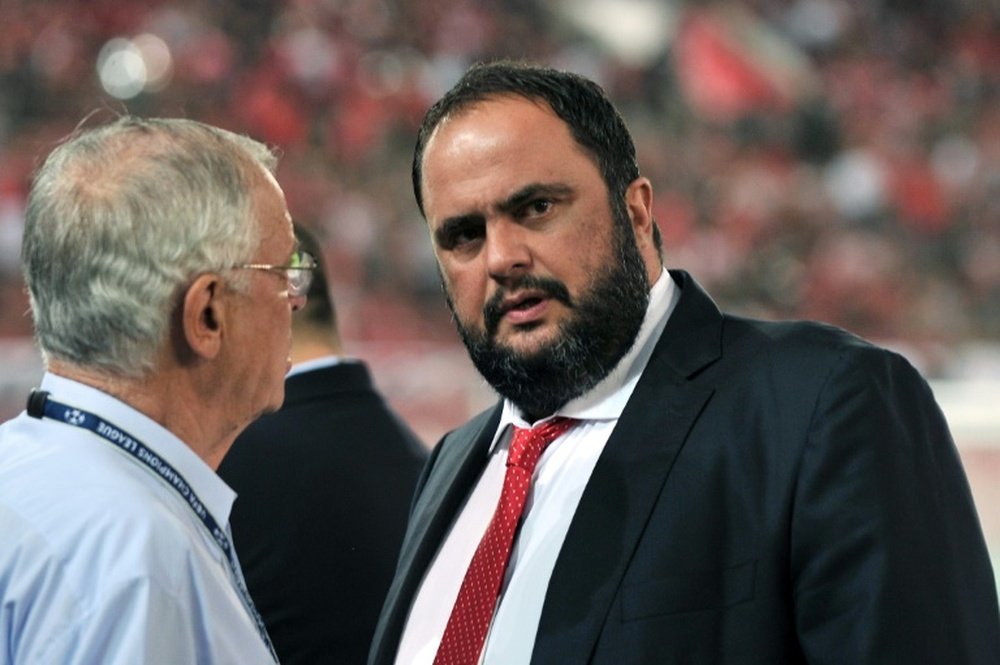 Marinakis was not impressed by his the effort shown. AFP