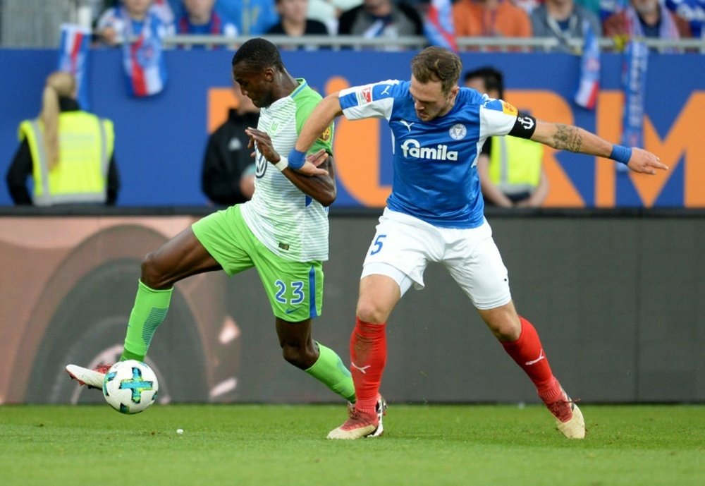 Wolfsburg were too strong for Holstein Kiel. AFP