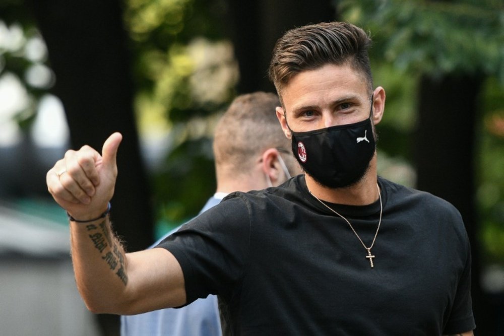 Olivier Giroud débarque à Milan avec de l'ambition. AFP