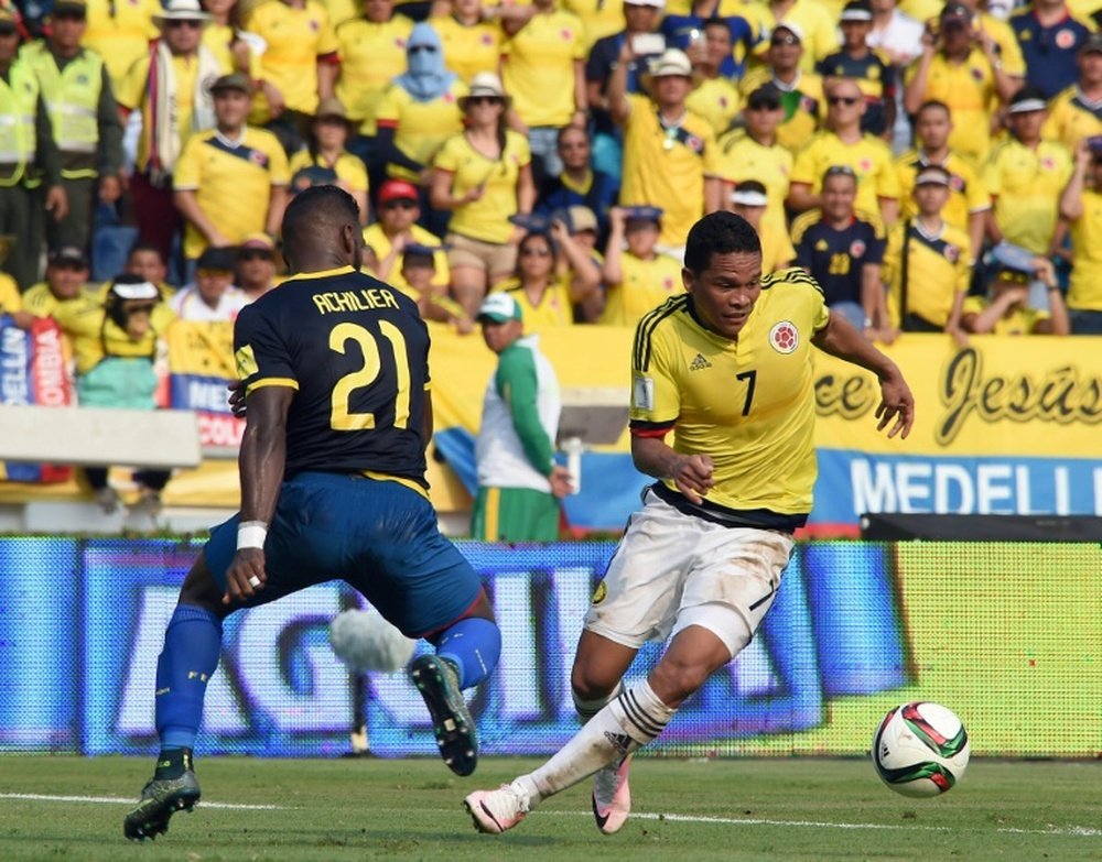 Carlos Bacca tiene ganas de jugar el Mundial. AFP
