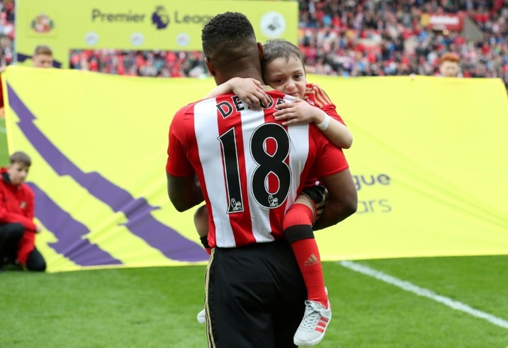 Defoe formed a close relationship with Bradley Lowery. AFP