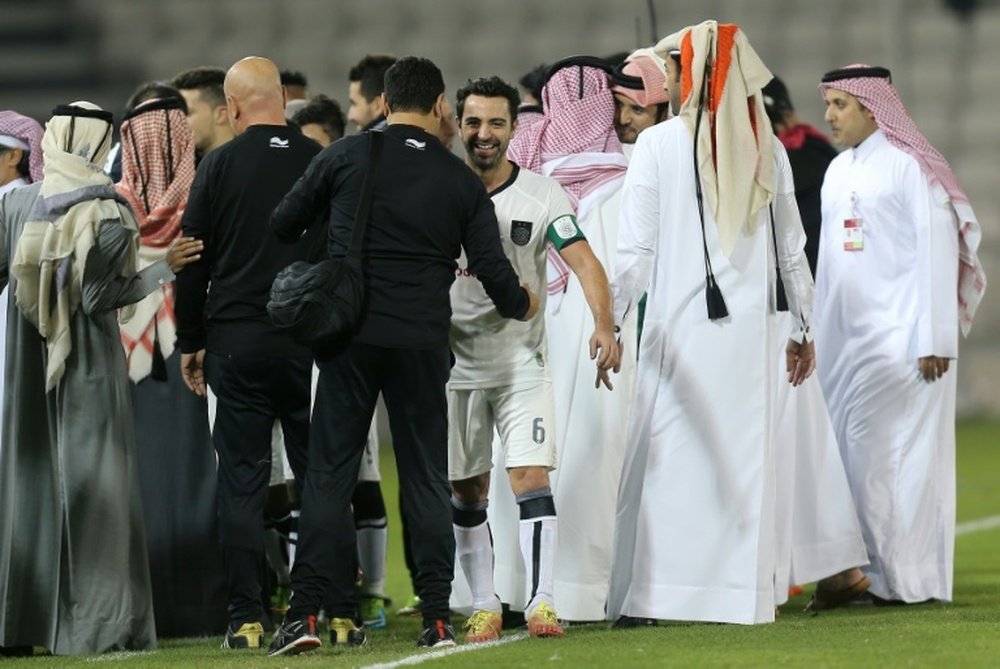 Xavi ha ganado la Copa de Catar con el Al Sadd. AFP/Archivo