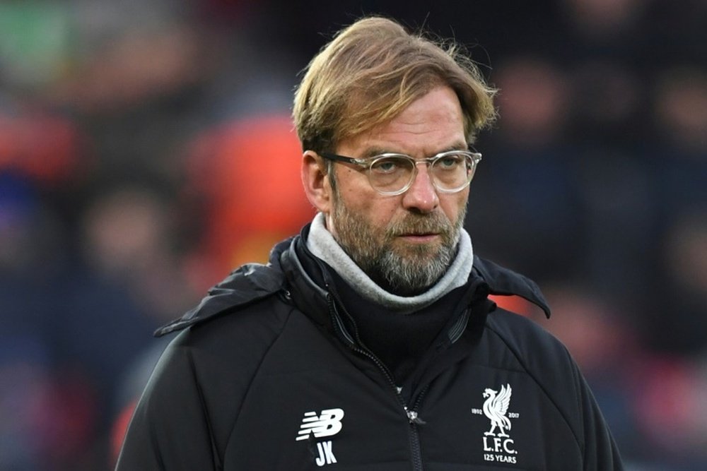 Klopp was left fuming after Liverpool's 1-1 draw with Everton in Sunday's Merseyside derby. AFP
