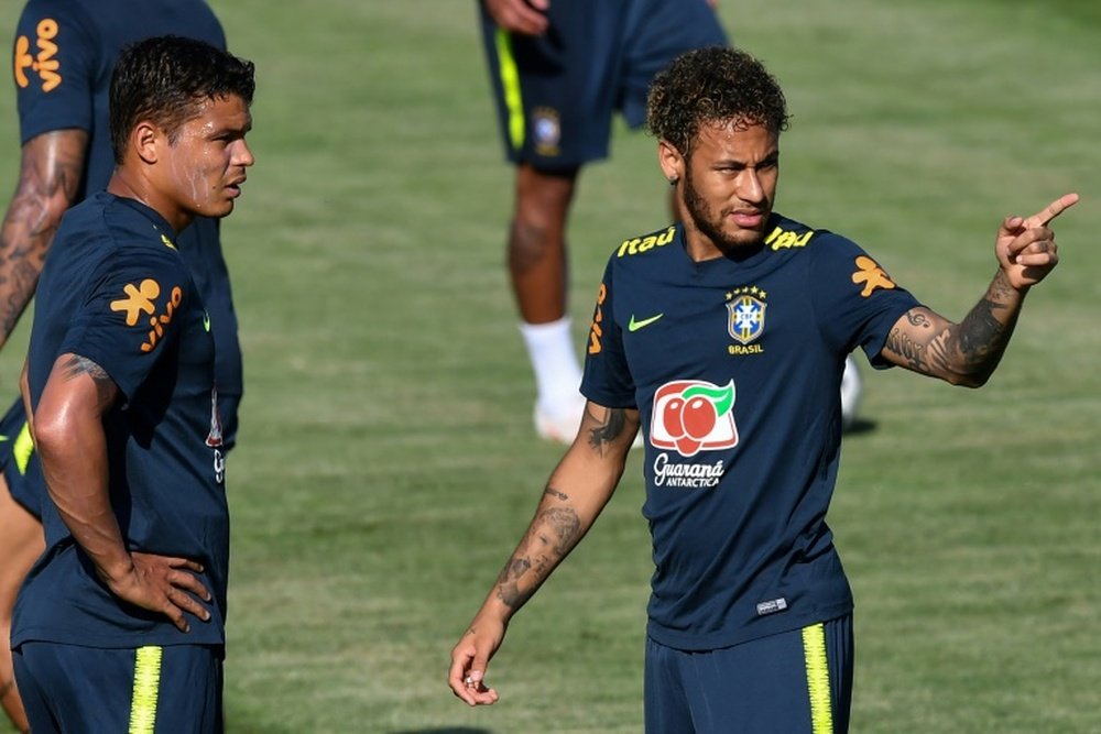 Thiago Silva a été choqué du comportement de Neymar. AFP