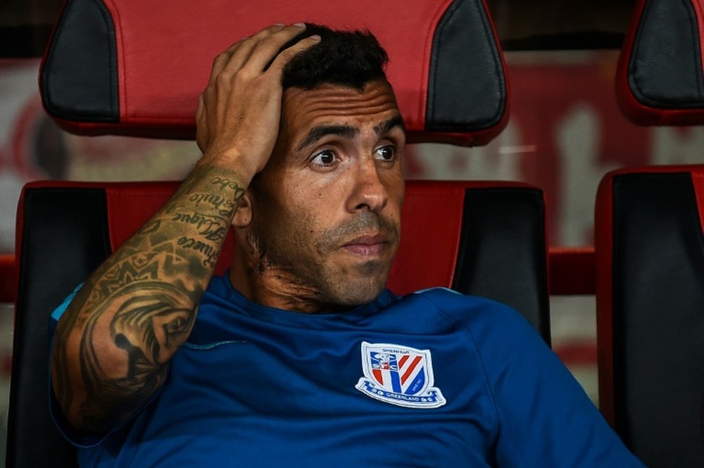 Tevez's time at Shanghai Shenua looks to have come to an end. AFP