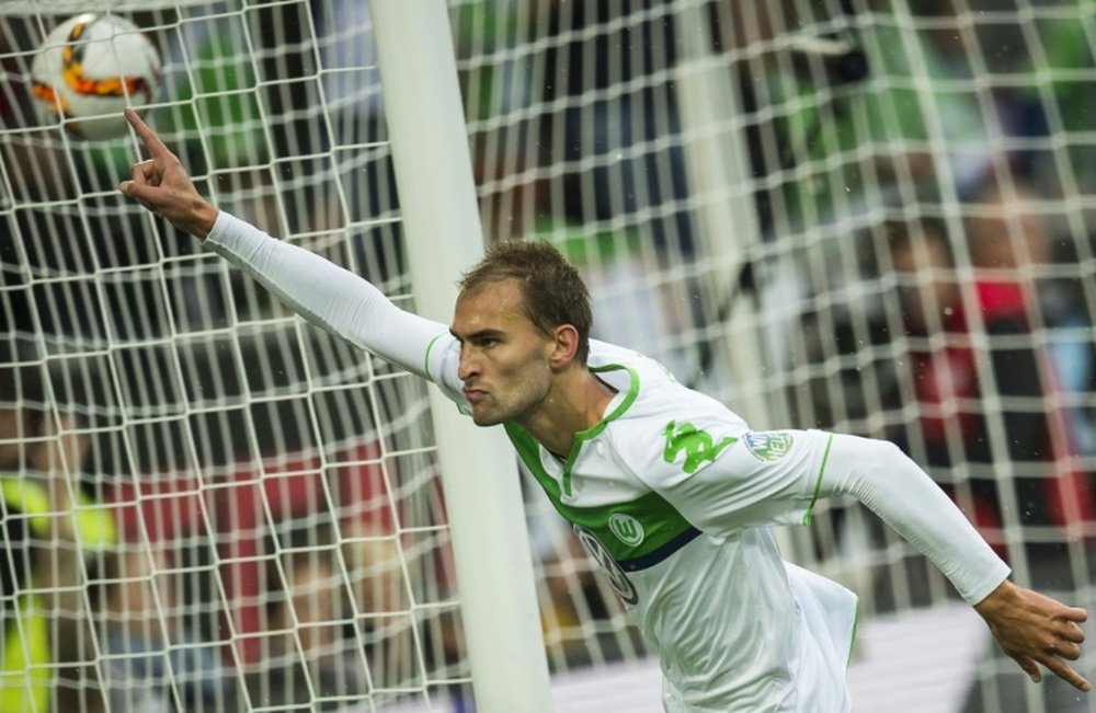 Bas Dost no entra en los planes del Wolfsburgo de cara a la próxima temporada. Archivo/EFE/AFP