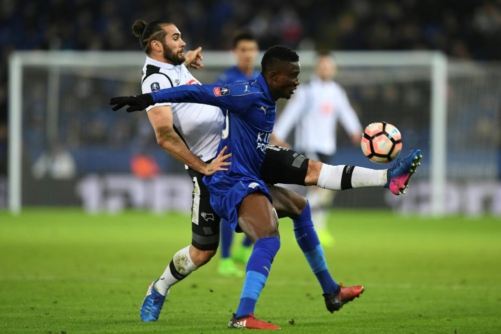 Amartey was badly injured in the match with West Ham. AFP