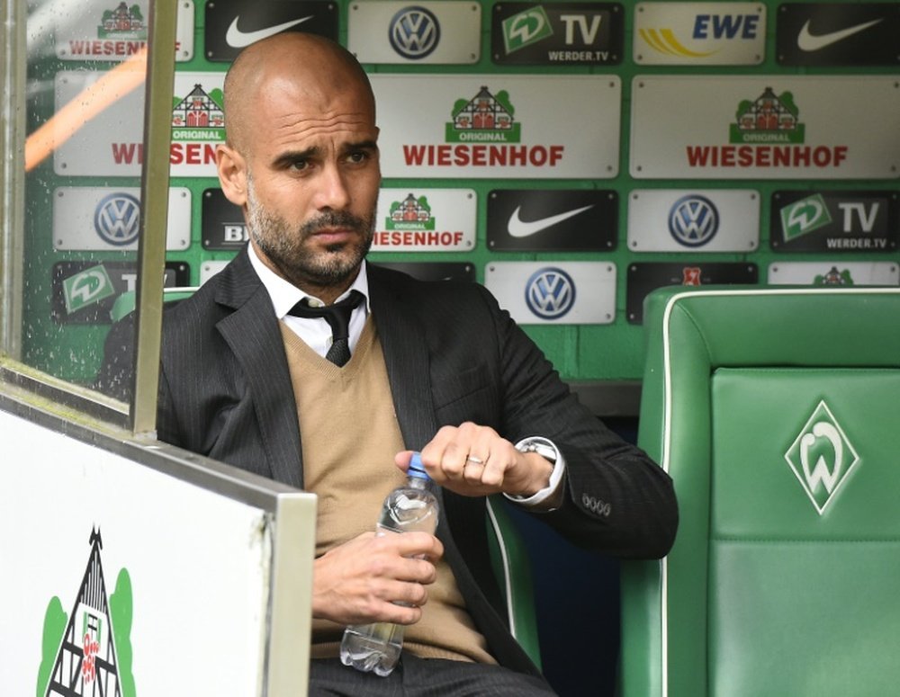 Pep Guardiola, en un partido de la Bundesliga. AFP