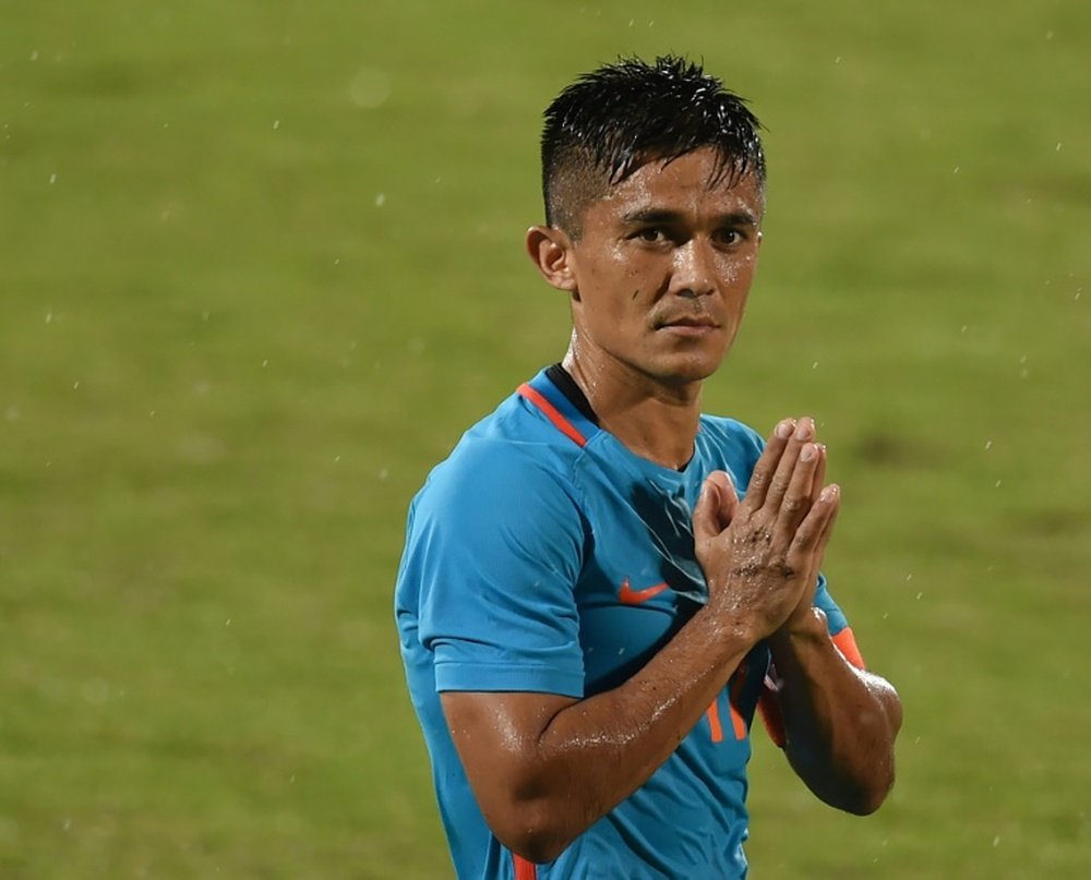 Chhetri has been as prolific as Messi. AFP