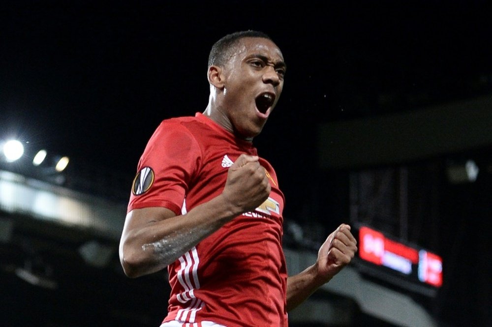 Martial scored and got an assist in his side's 4-1 Carabao Cup victory over Burton Albion. AFP