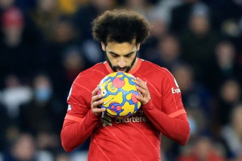 Salah a fait savoir qu'il ne veut pas quitter Liverpool. AFP