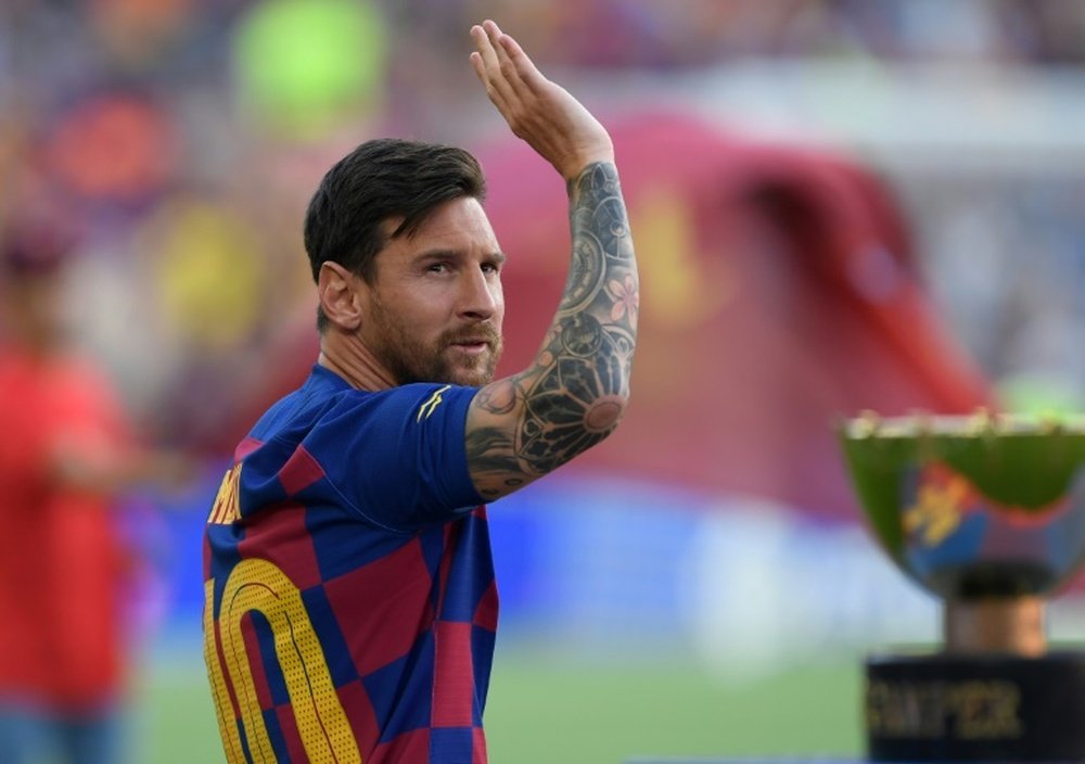 Messi no entró en la convocatoria ante el Betis. AFP