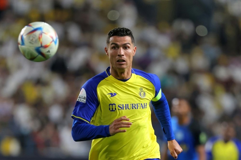 Cristiano Ronaldo praised the Saudi League. AFP