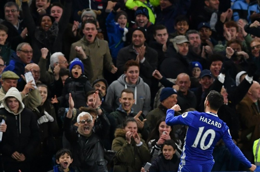 Hazard's brace secured victory for the Blues.