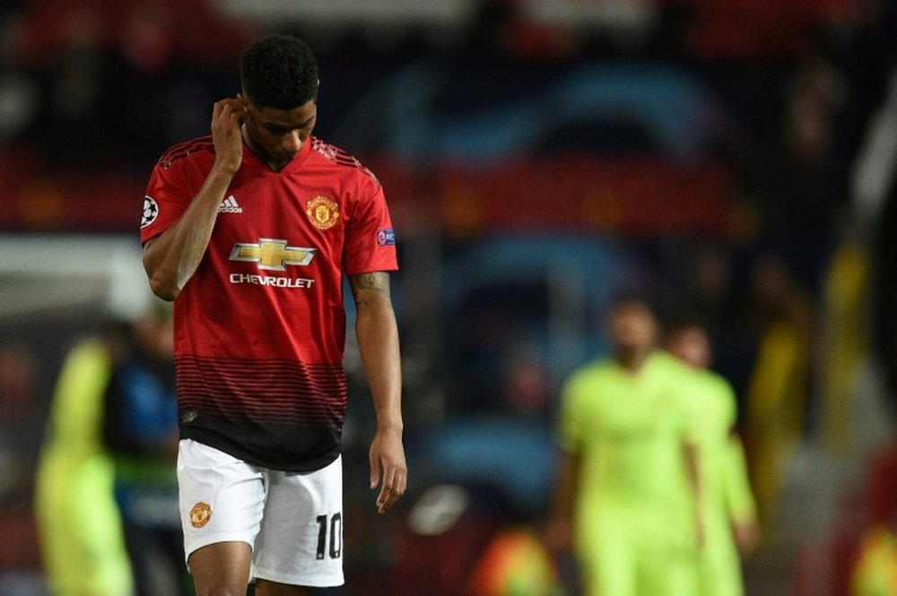 Manchester United forward Marcus Rashford failed to fire against Barcelona