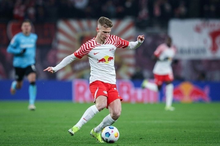 Leipzig are asking 60 million euros for Olmo's transfer. AFP
