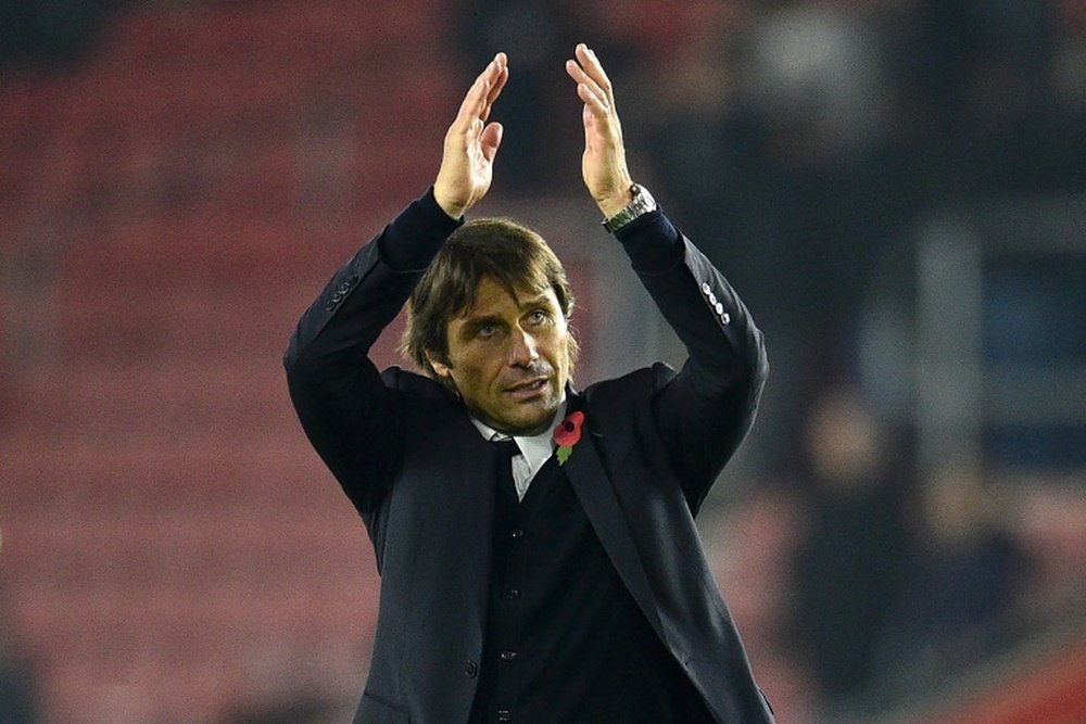 Conte's Chelsea have now won six Premier League games in a row. AFP