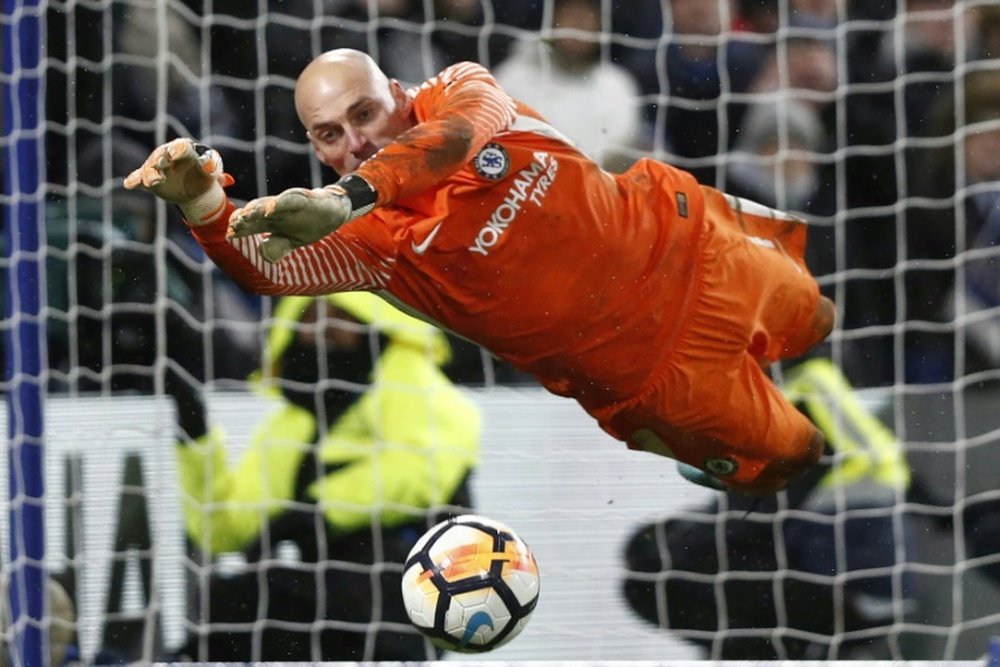 Caballero is Chelsea's cup keeper. AFP