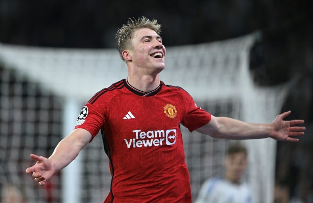 Hojlund joined Manchester United for £72 million in the summer. AFP