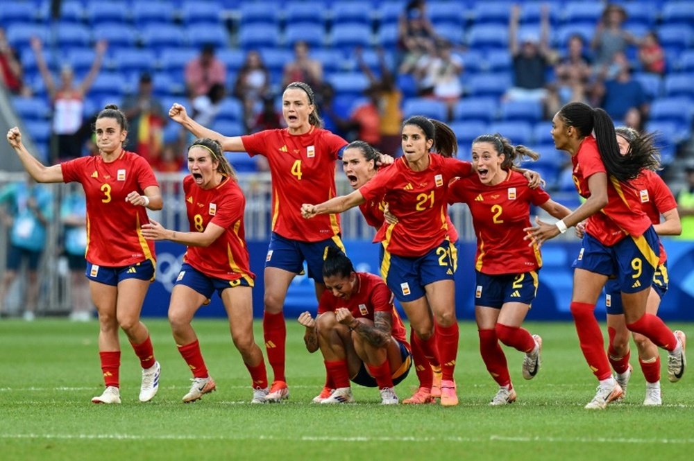 Aitana Bonmati converted the decisive kick in the shoot-out. AFP