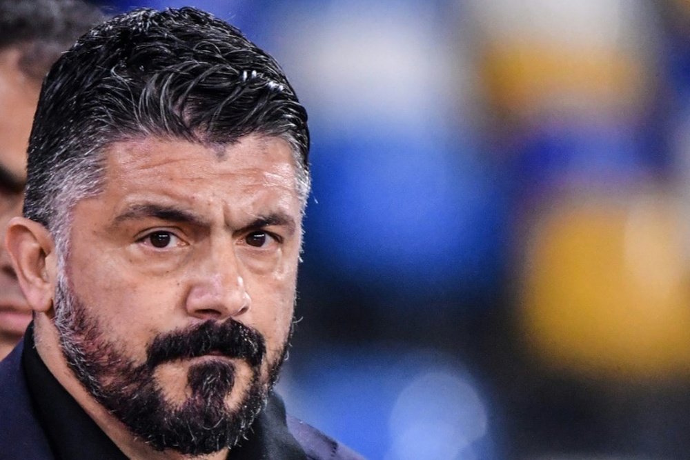 De Laurentiis quiere a Gattuso hasta 2023. AFP