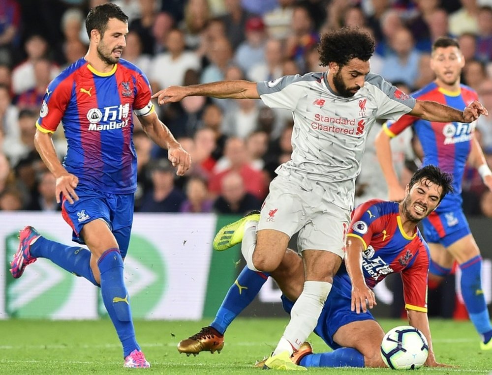Liverpool's Mohamed Salah was involved in controversy at Crystal Palace. AFP