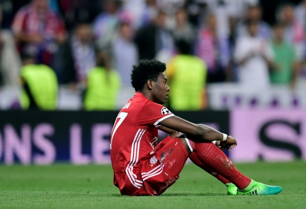 Alaba has picked up an injury on international duty with Austria. AFP