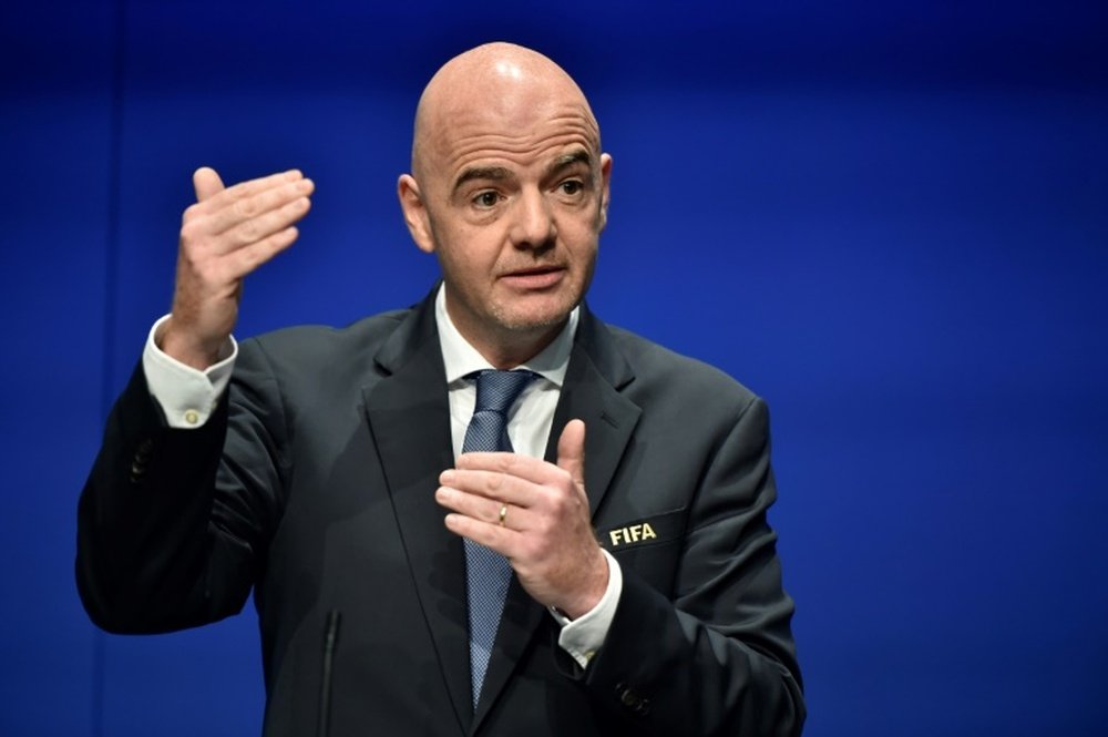 Infantino wants more teams to play in the World Cup. AFP