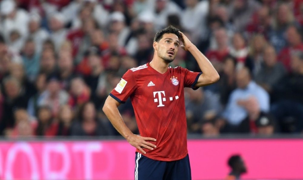 Mats Hummels no parece estar a gusto en el Bayern. AFP/Archivo
