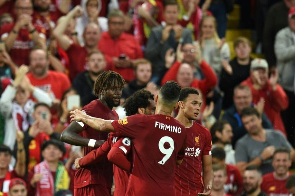 El Liverpool arrasó en Anfield. AFP