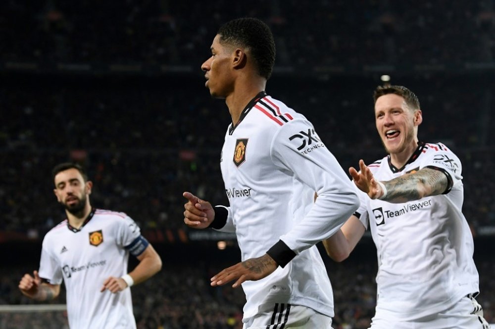 Marcus Rashford's contract expires in June 2024. AFP